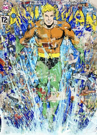 Screenprint Mr Brainwash - Aquaman