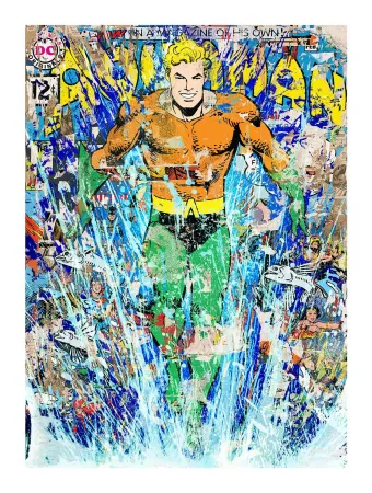 Screenprint Mr Brainwash - AQUAMAN