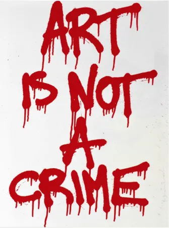 Screenprint Mr. Brainwash - Art is not a Crime