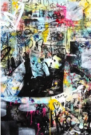 Screenprint Mr Brainwash - Chaplin, 2016  