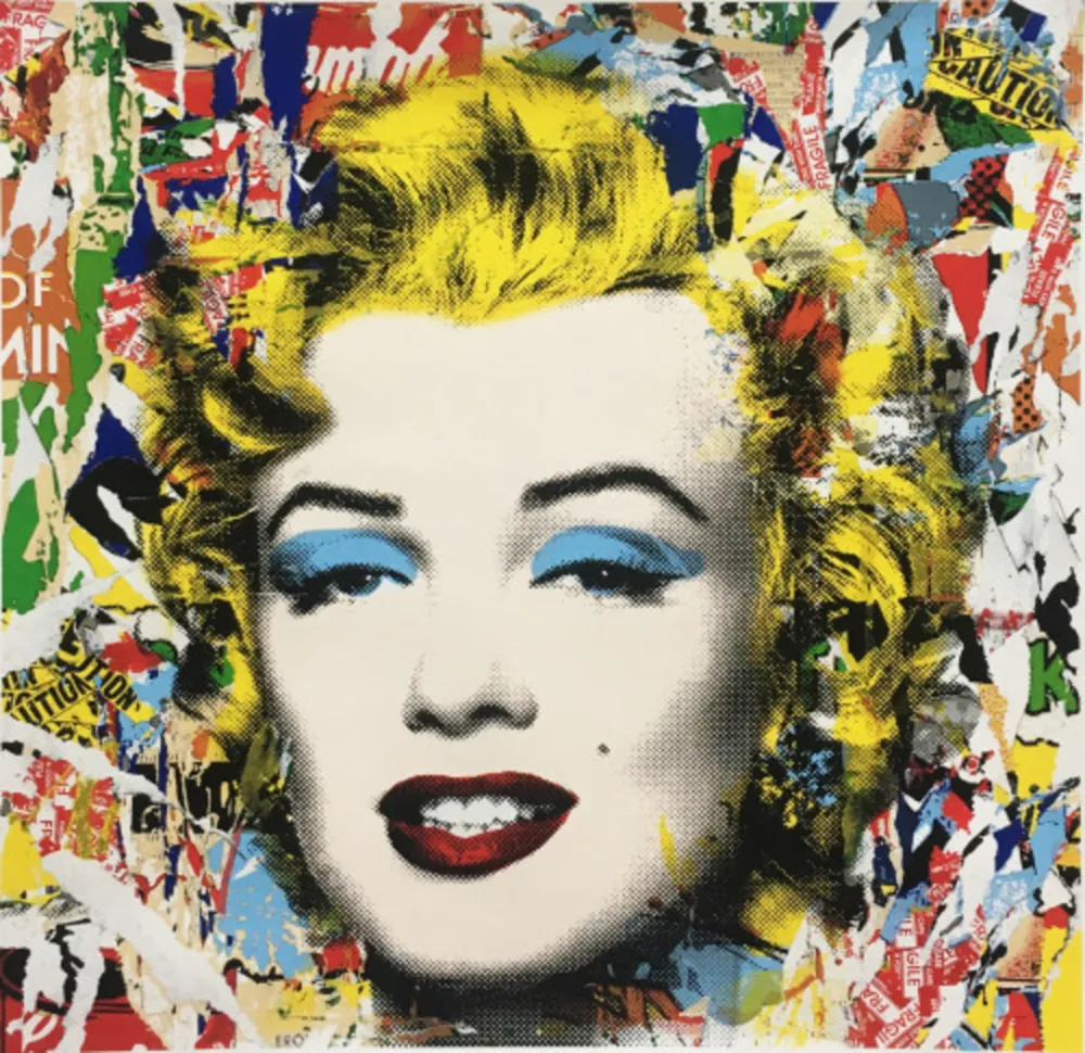 Screenprint Mr. Brainwash - Collage from Marilyn POPfolio
