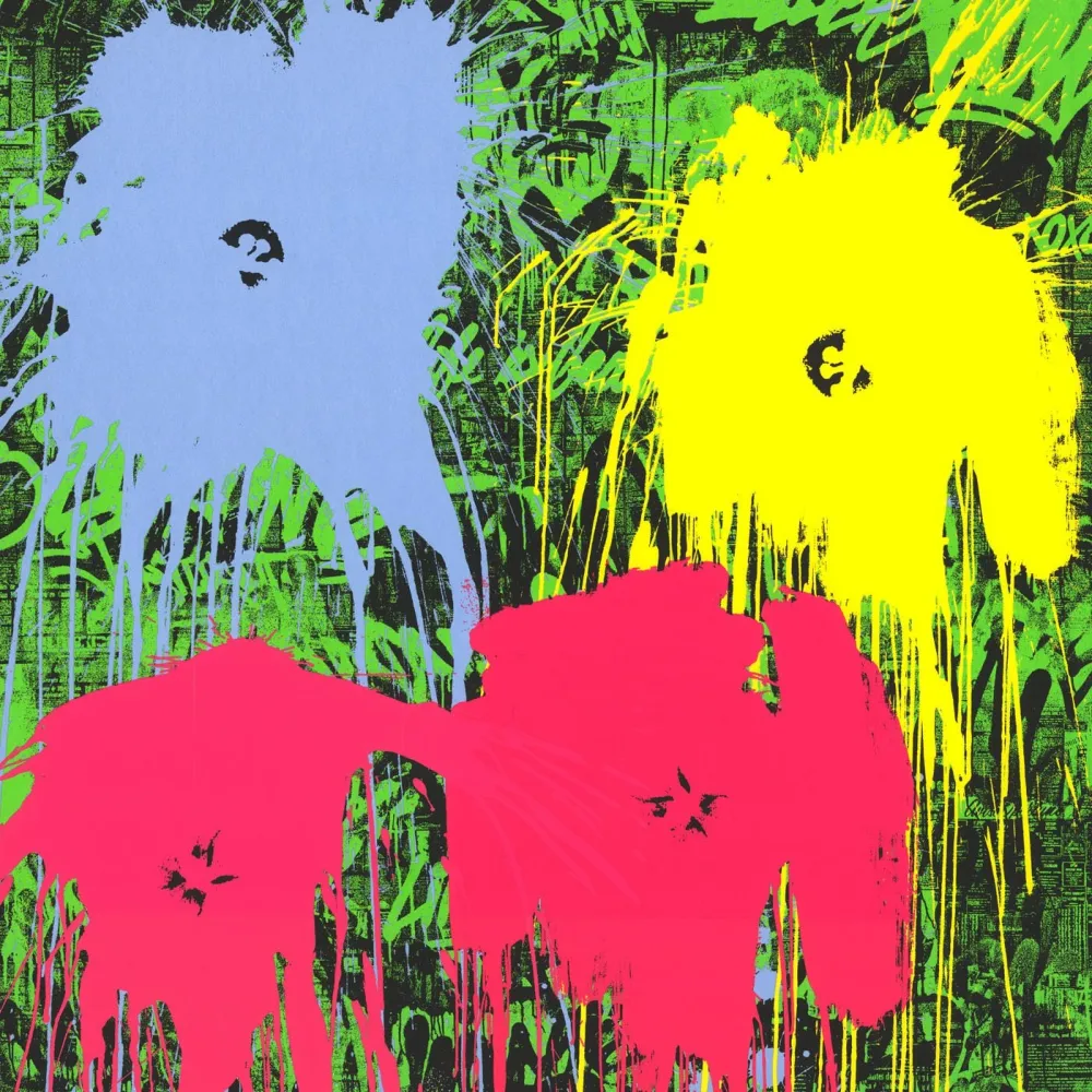 Screenprint Mr Brainwash - Flowarh$ - II (D)