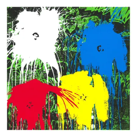 Screenprint Mr Brainwash - Flowarh$ - II (F)
