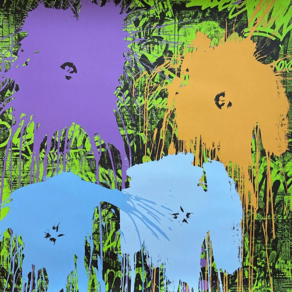 Screenprint Mr. Brainwash - Flowarh$ - II(A)