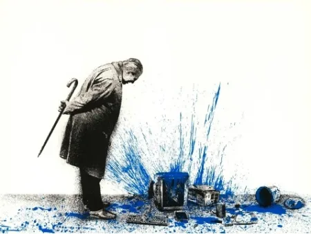 Screenprint Mr Brainwash - Glitch - Blue, 2018  