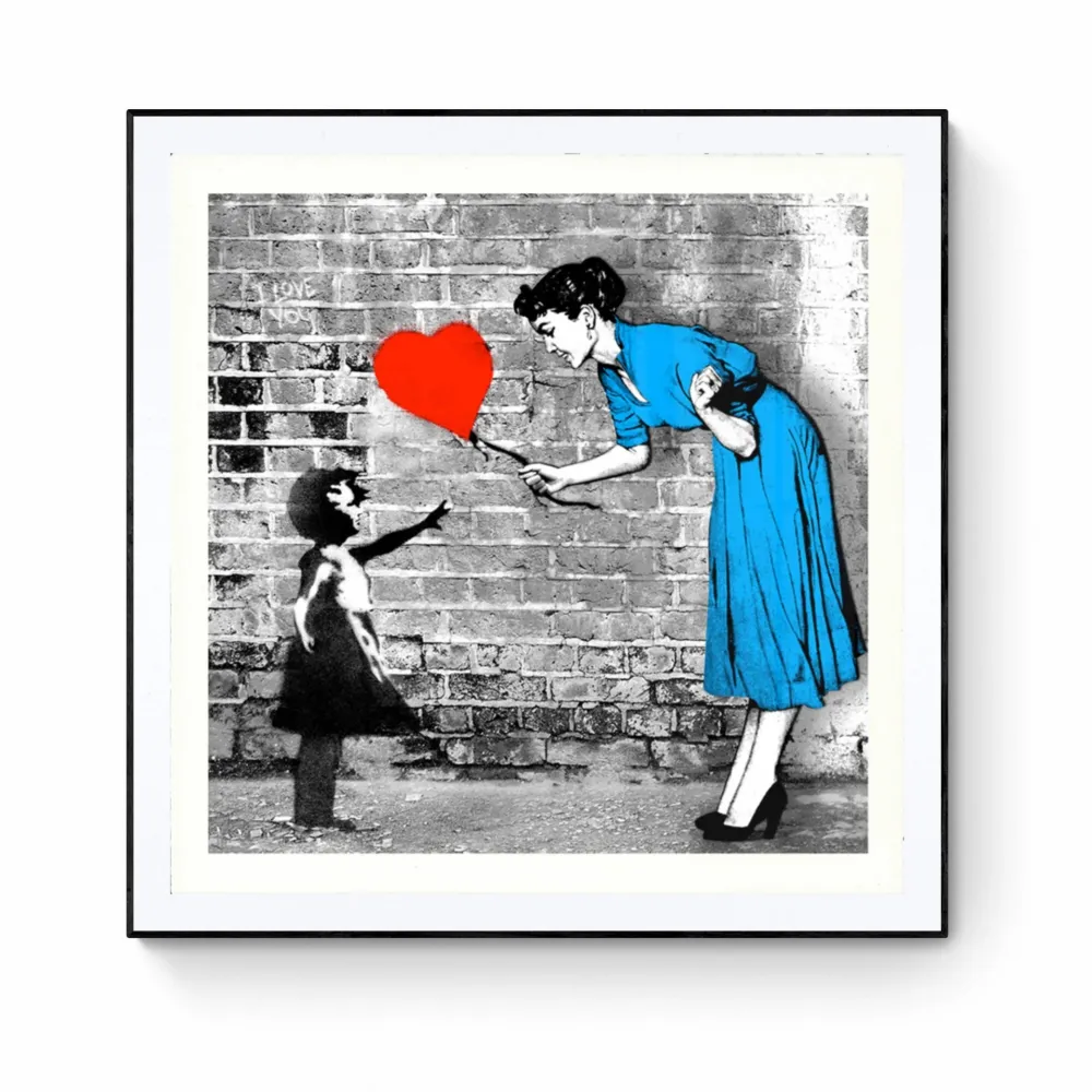 Lithograph Mr Brainwash - Love-catcher (Bleu)