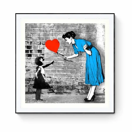 Lithograph Mr Brainwash - Love-catcher (Bleu)
