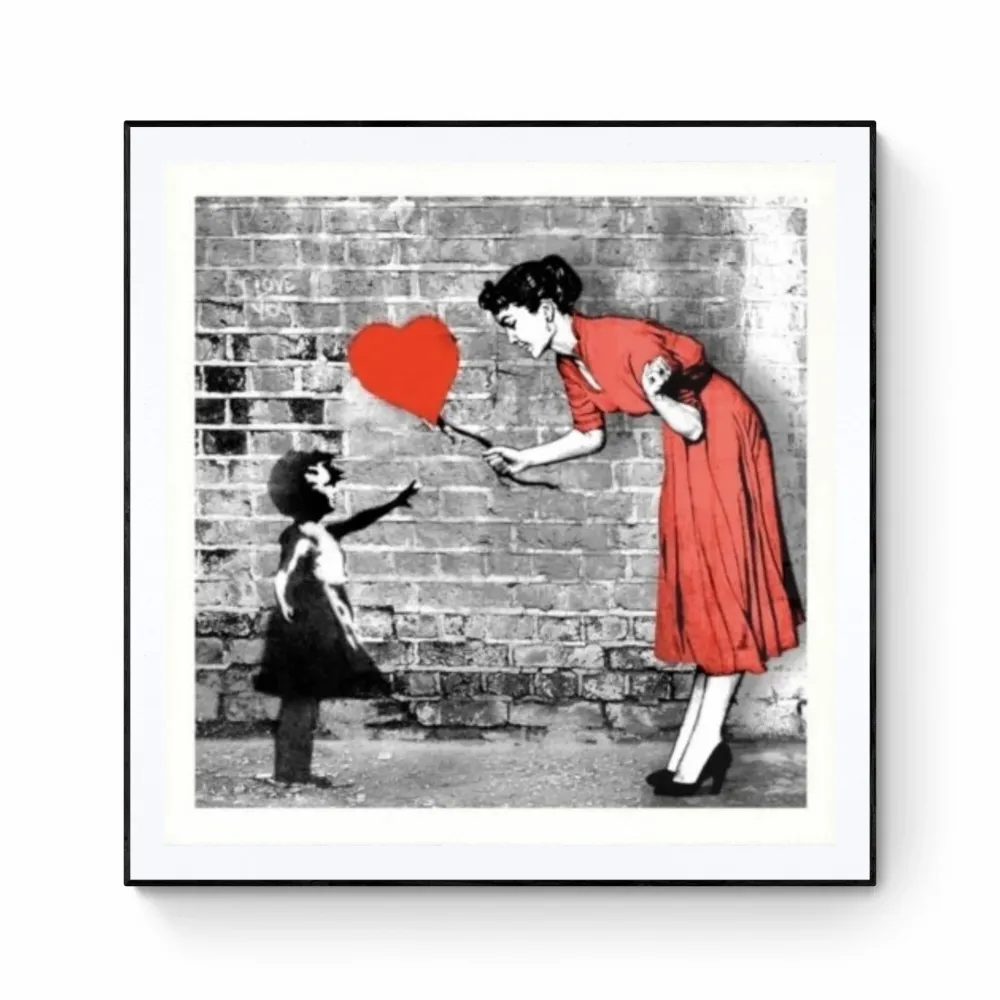 Lithograph Mr Brainwash - Love-catcher (Rouge)