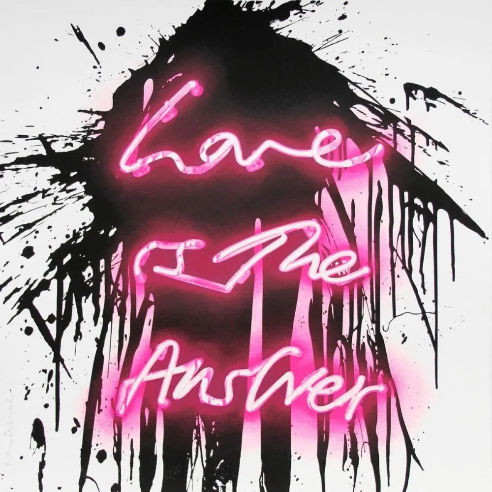 Screenprint Mr Brainwash - Love on
