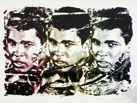 Lithograph Mr Brainwash - Mr Brainwash (1966) - Legend Forever - Black - Silkscreen print with artist's intervention using silver dripping technique - 2016