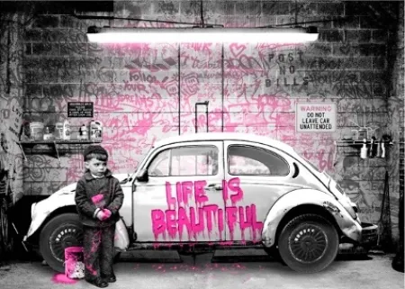 Screenprint Mr Brainwash - New Paint Job (Pink), 2020