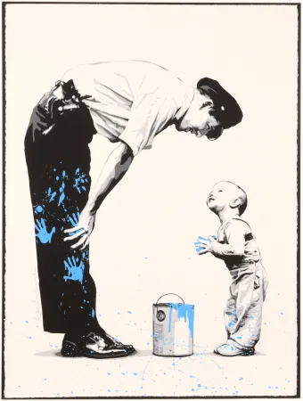 Screenprint Mr Brainwash - Not Guilty (Blue)