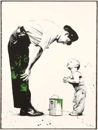 Screenprint Mr Brainwash - Not Guilty (Green)