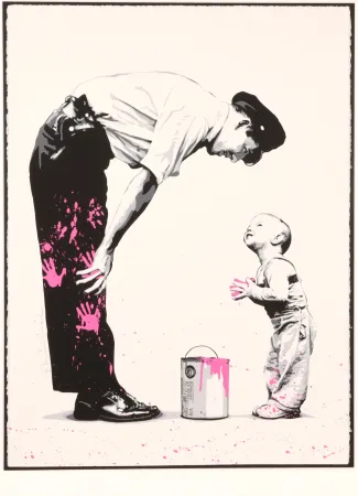 Screenprint Mr Brainwash - Not Guilty (Pink)