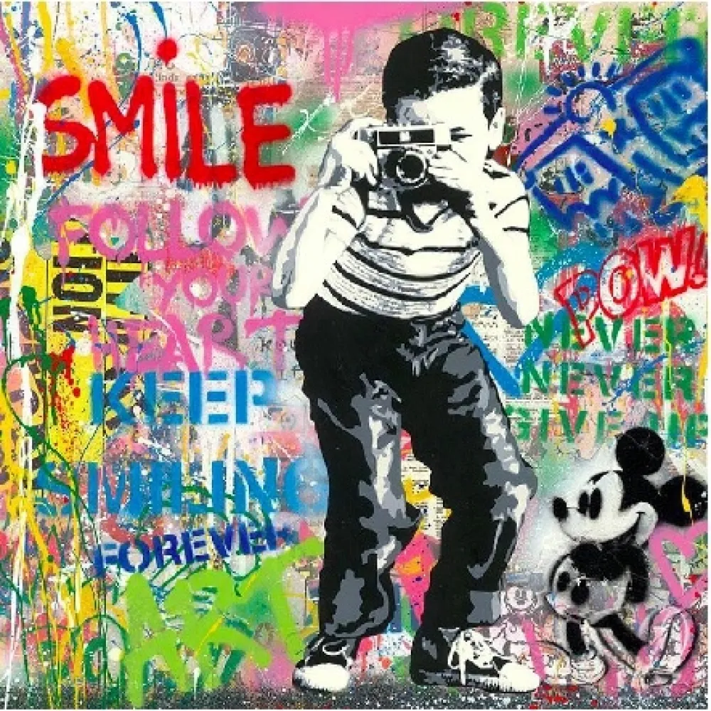 Screenprint Mr Brainwash - Smile, 2020 