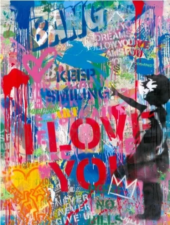 Screenprint Mr Brainwash - Street Wall, 2020 