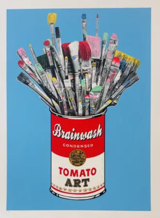 Screenprint Mr Brainwash - Tomato Pop (Blue)