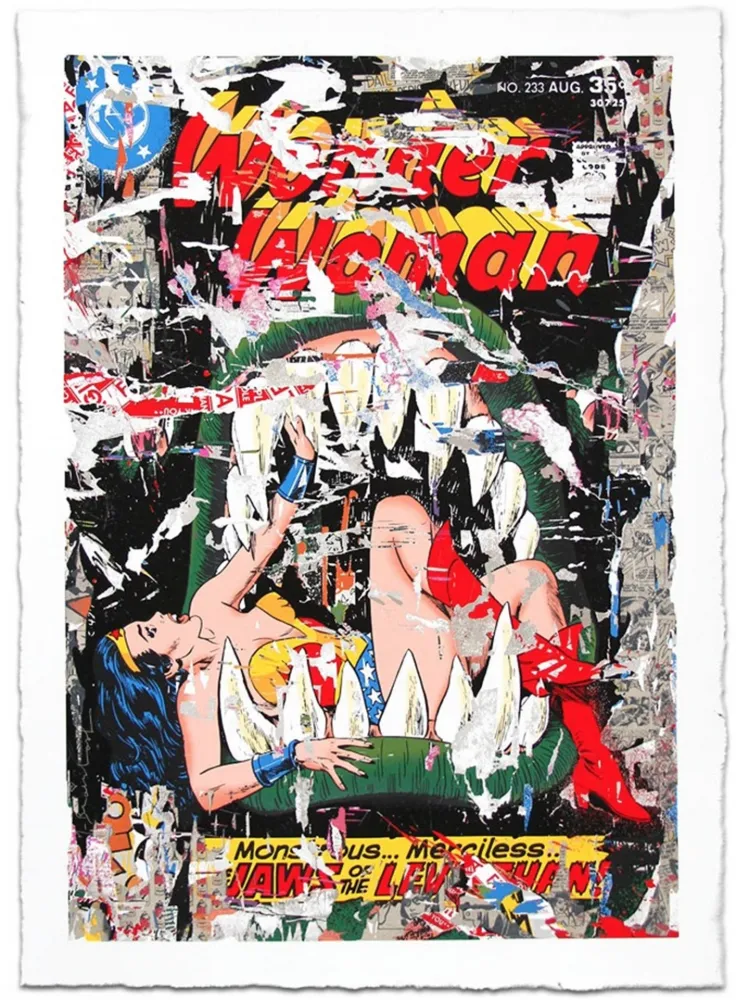 Screenprint Mr. Brainwash - WONDER WOMAN