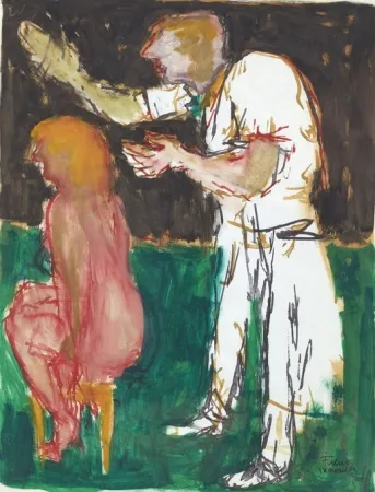 No Technical Mualla - Femme en rose chez le coiffeur 