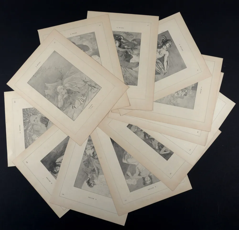 Lithograph Mucha - 12 Mois