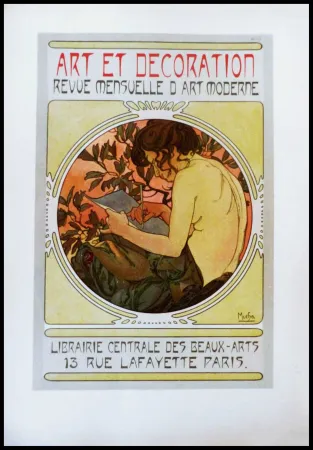 Lithograph Mucha - ART ET DECORATION REVUE MENSUELLE