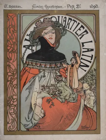Lithograph Mucha - Au Quartier Latin, Numéro spécial