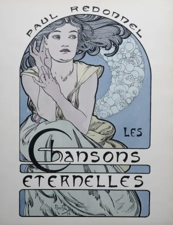 Lithograph Mucha - Chansons Eternelles, 1898
