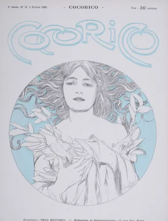 Lithograph Mucha - Cocorico, 1899