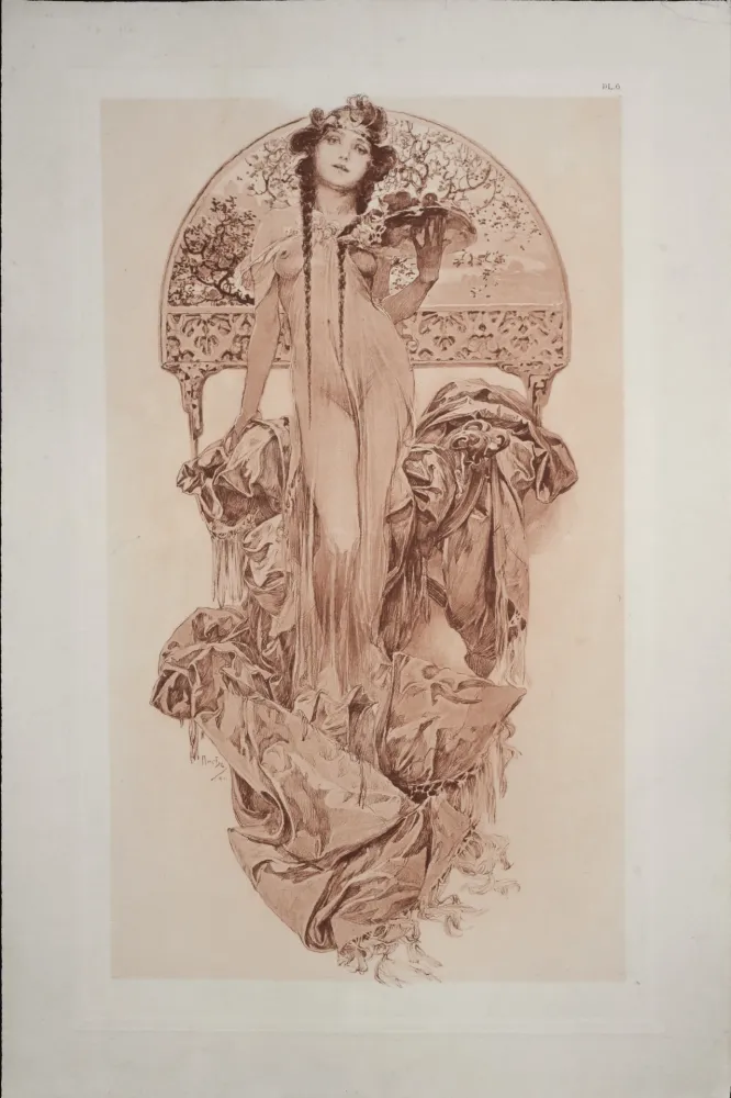 Lithograph Mucha - Documents Décoratifs, 1902 - PLATE 6