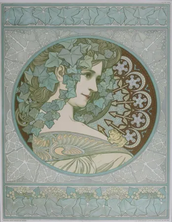 Lithograph Mucha - Henrietta Crosman