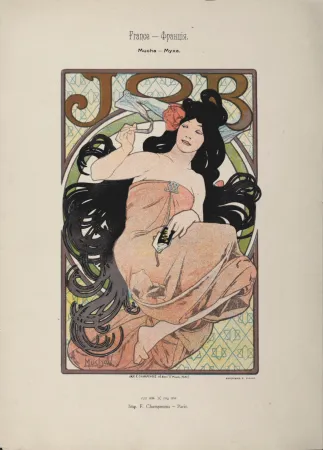 Lithograph Mucha - Job, 1897 -  Scarce original lithograph!