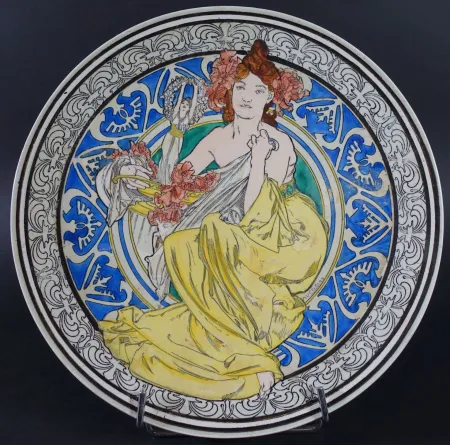 Ceramic Mucha - L' Automne 