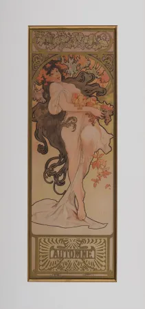 Lithograph Mucha - L'Automne