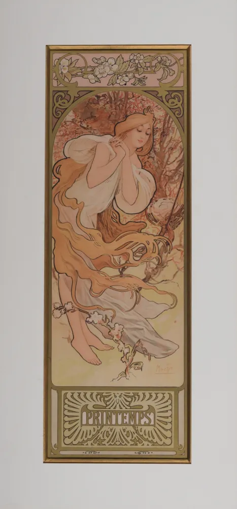Lithograph Mucha - Le Printemps