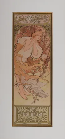 Lithograph Mucha - Le Printemps