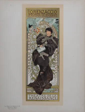 Lithograph Mucha - Lorenzaccio, Les Maitres de L’Affiche, 1898