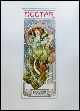 Lithograph Mucha - NECTAR