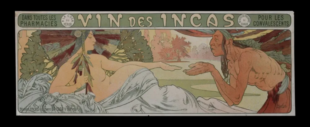 Lithograph Mucha - Vin des Incas