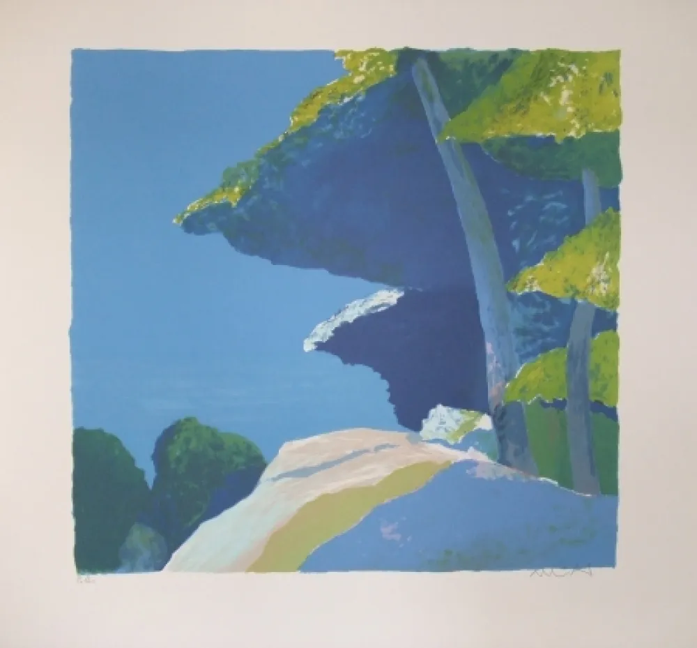 Lithograph Muhl - Les  pins.