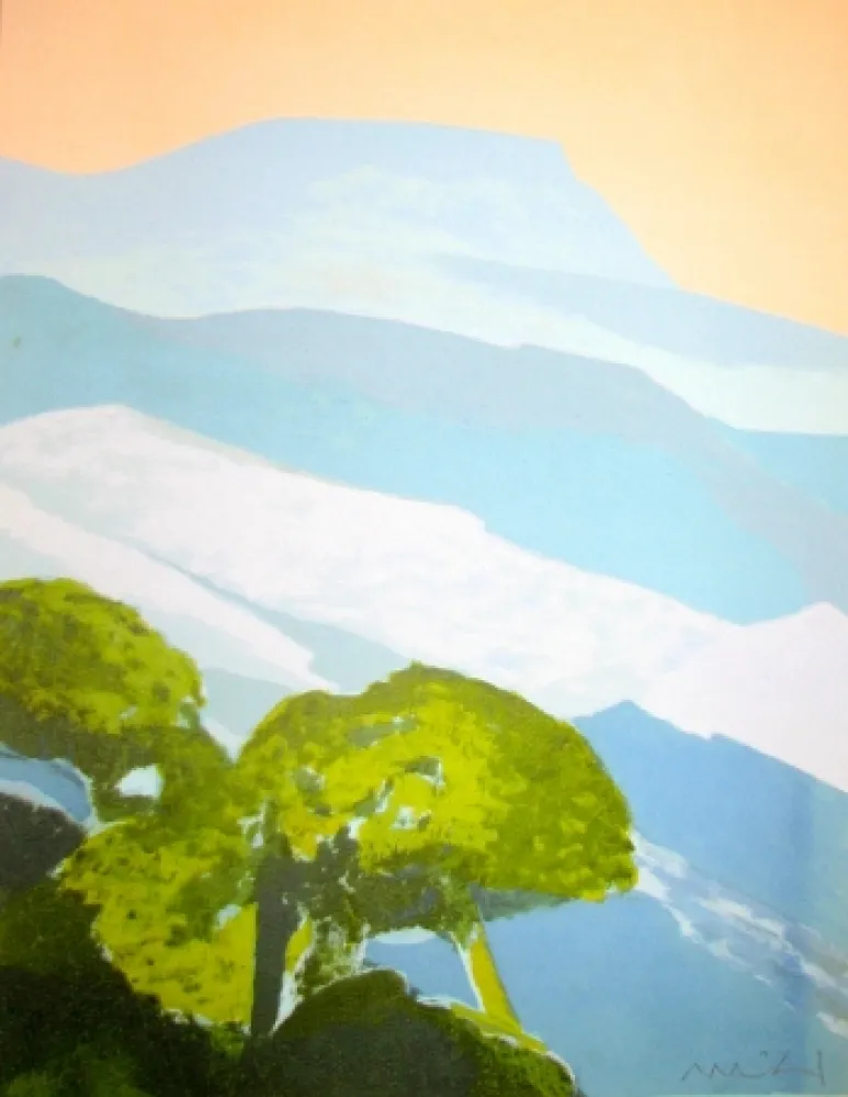 Lithograph Muhl - Provence