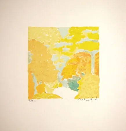 Lithograph Muhl - Untitled