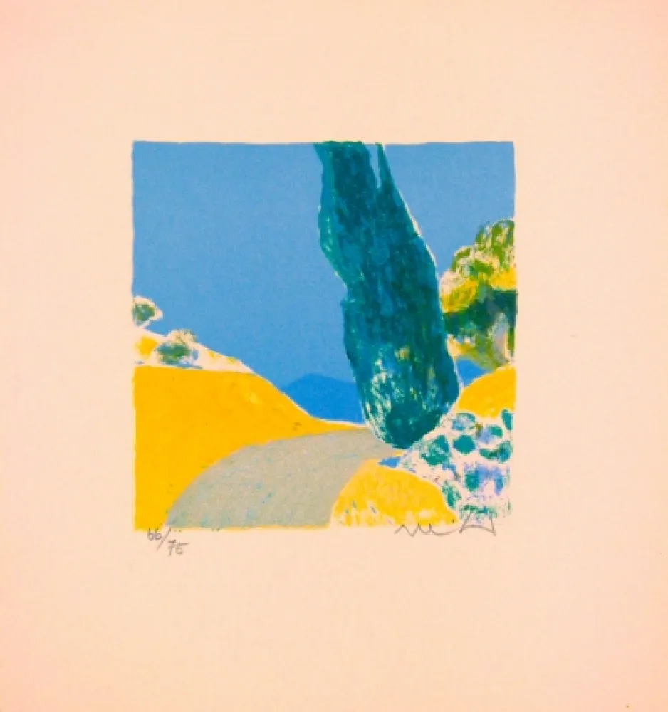Lithograph Muhl - Untitled