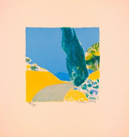 Lithograph Muhl - Untitled