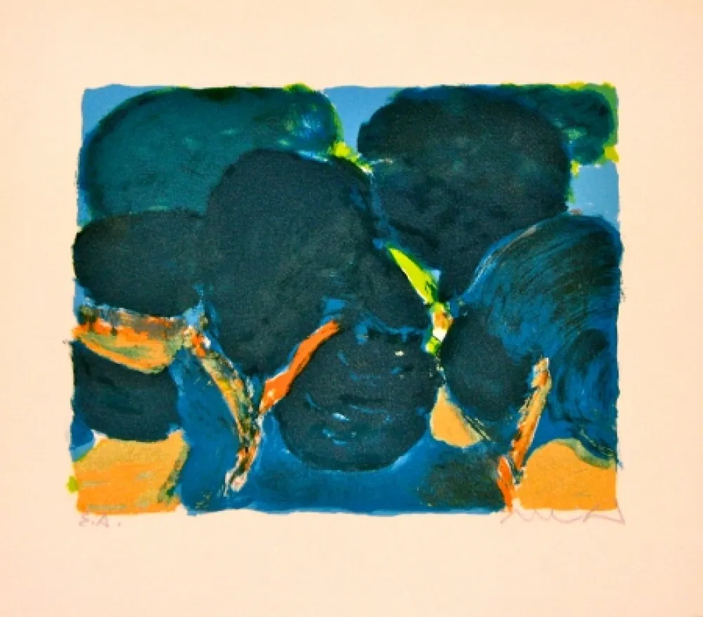 Lithograph Muhl - Untitled