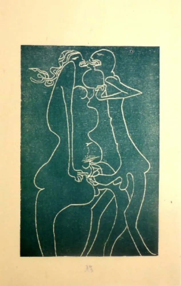 Woodcut Müller - 13 Fois Elle et Moi