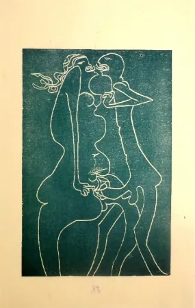 Woodcut Müller - 13 Fois Elle et Moi