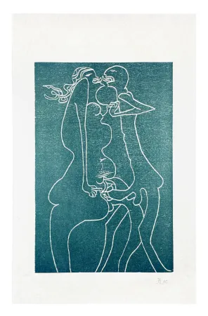 Woodcut Müller - 13 FOIS ELLE ET MOI - FLAMMES