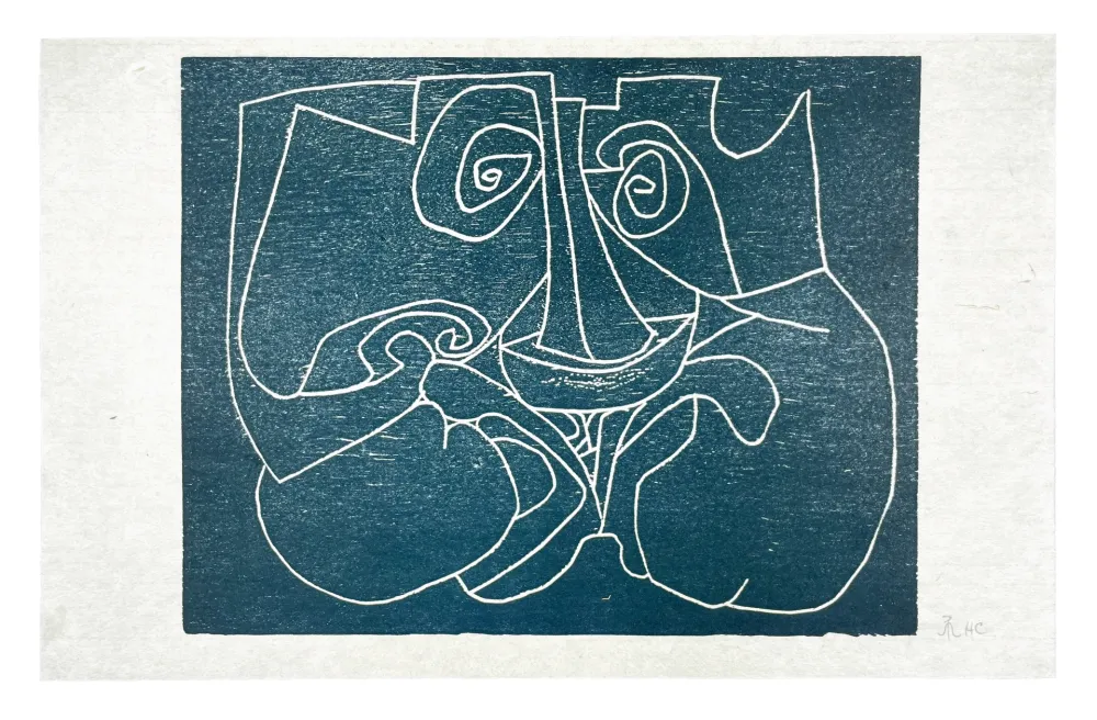 Woodcut Müller - 13 FOIS ELLE ET MOI - MASQUE I