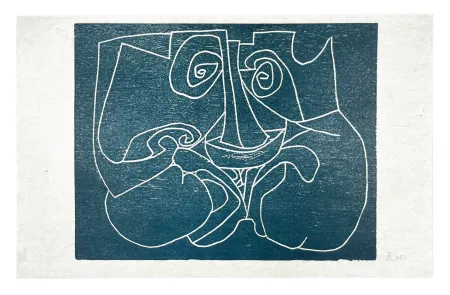 Woodcut Müller - 13 FOIS ELLE ET MOI - MASQUE I