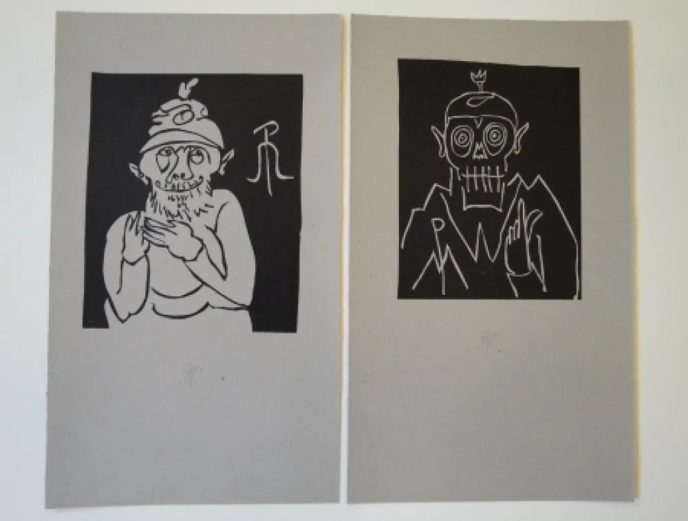 Lithograph Müller - 13 x Moa